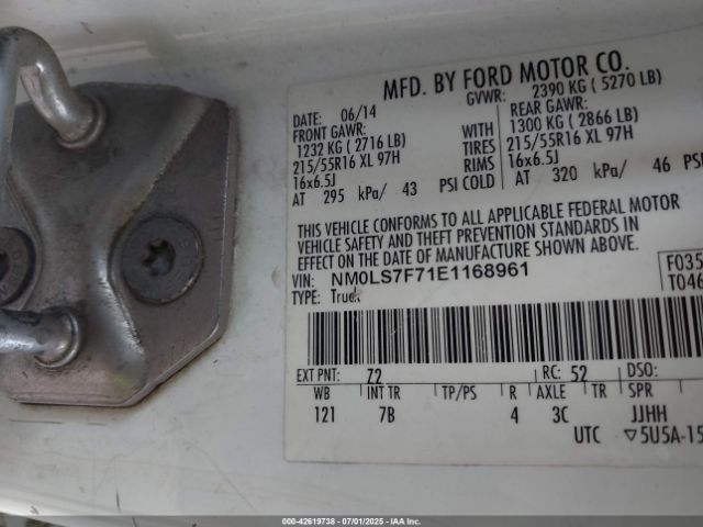 2014 FORD TRANSIT CONNECT NM0LS7F71E1168961 Photo 8