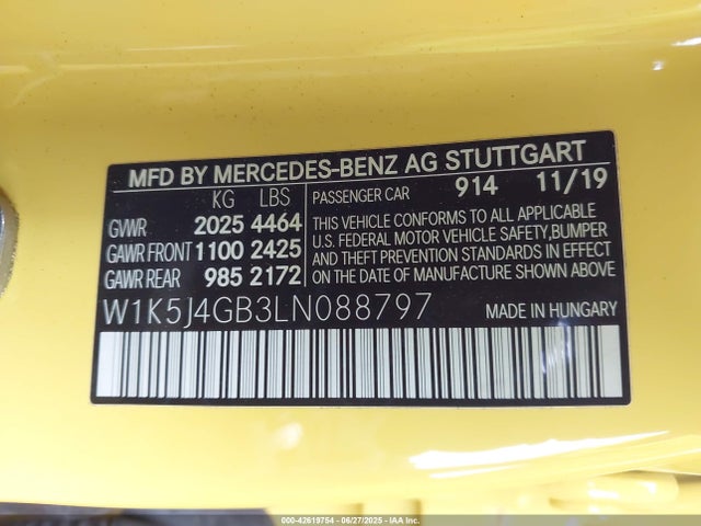 W1K5J4GB3LN088797 Mercedes-Benz m260