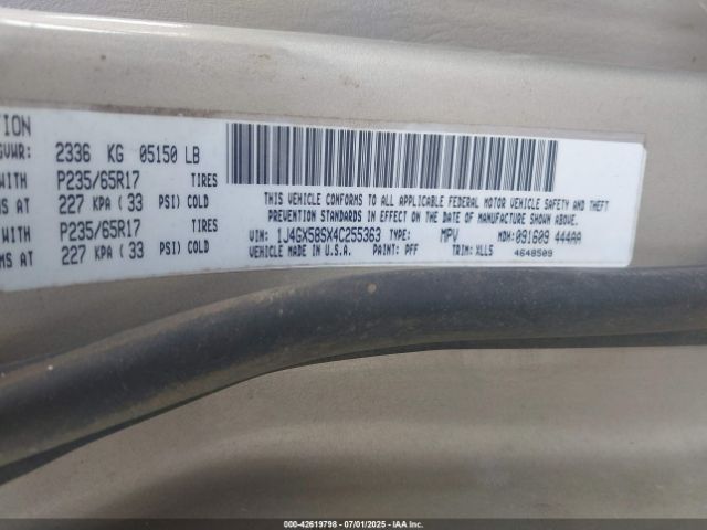 2004 JEEP GRAND CHEROKEE 1J4GX58SX4C255363 Photo 8