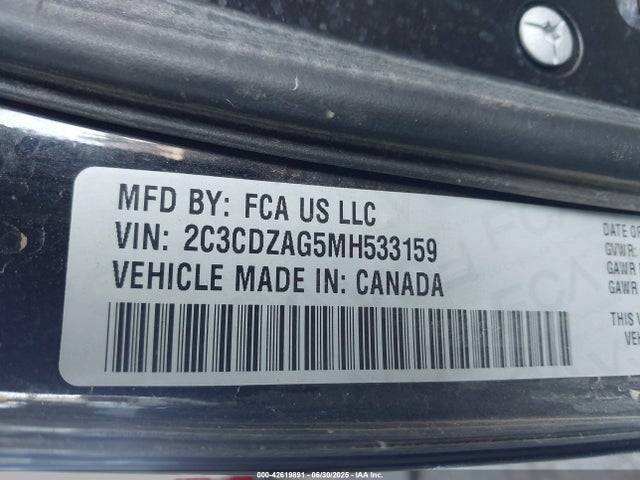 Dodge 2021 2021 2C3CDZAG5MH533159 Image 9