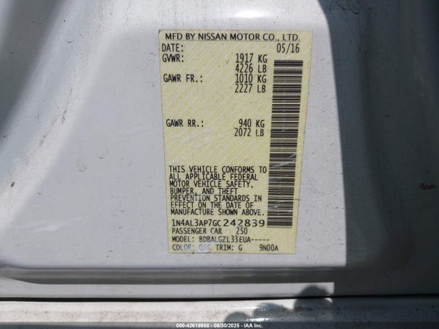 1N4AL3AP7GC242839 Nissan 2016
