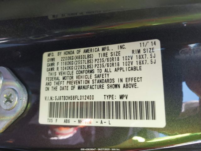 2015 ACURA RDX 5J8TB3H56FL012400 Photo 8