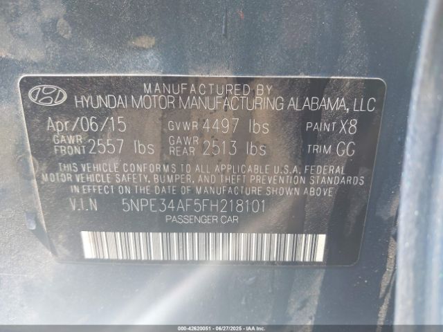 5NPE34AF5FH218101 Hyundai dohc gdi theta-ii