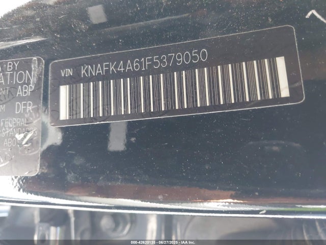 KNAFK4A61F5379050 KIA dohc mpi nu