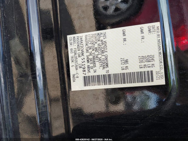 1N4AZ1CV6NC551987 Nissan Leaf