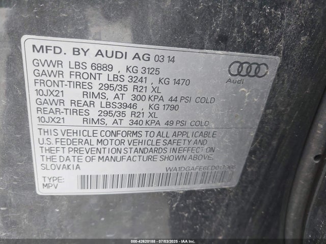 2014 AUDI Q7 WA1DGAFE6ED017966 Photo 8