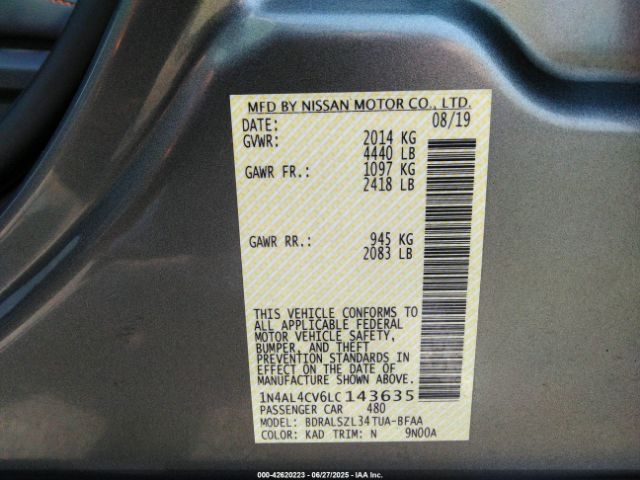 1N4AL4CV6LC143635 Nissan 2020