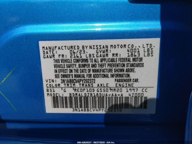 3N1AB8CV4PY292372 Nissan 2023