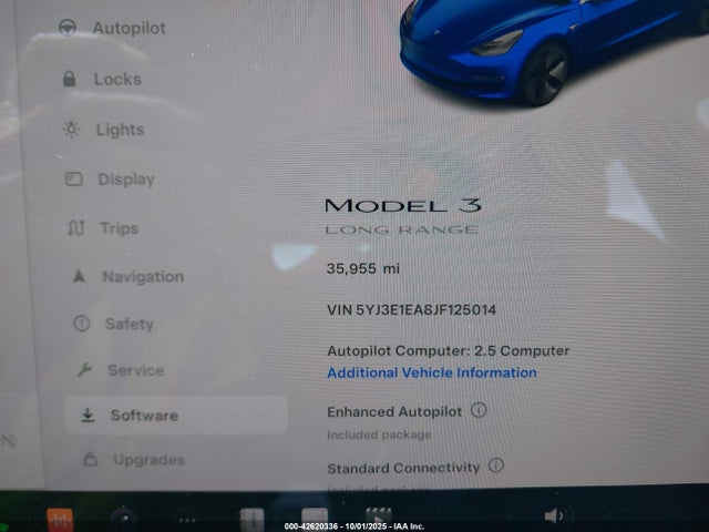 5YJ3E1EA8JF125014 Tesla MODEL 3