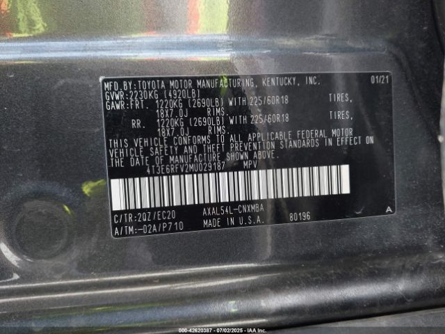 2021 TOYOTA RAV4 HYBRID 4T3E6RFV2MU029187 Photo 8