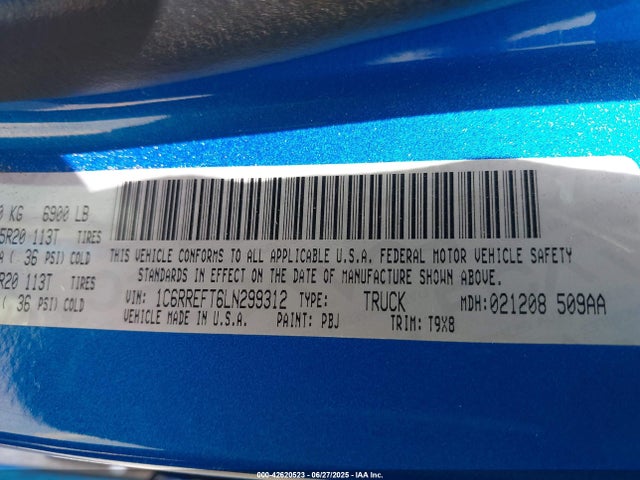 1C6RREFT6LN299312 RAM 2020