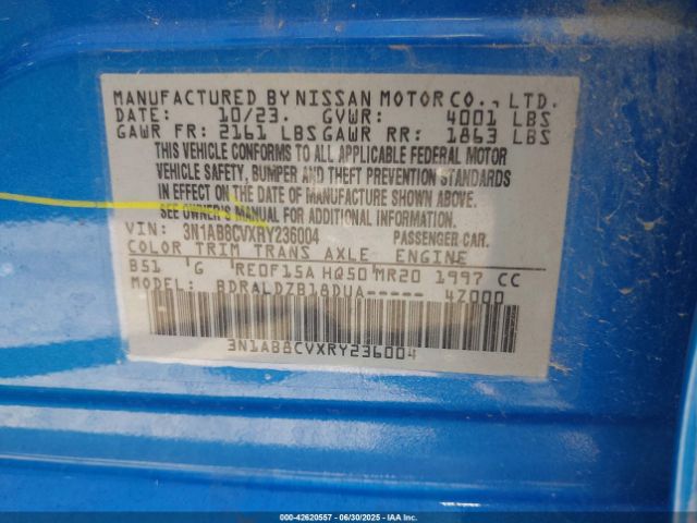 3N1AB8CVXRY236004 Nissan 2024
