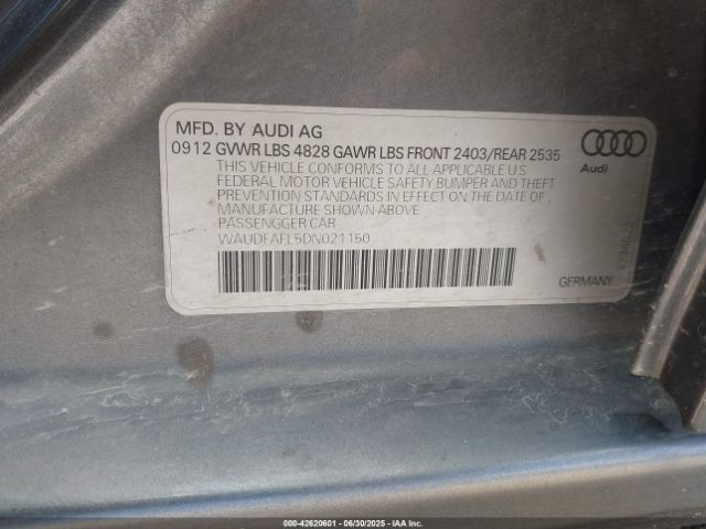 2013 AUDI A4 WAUDFAFL5DN021150 Photo 8
