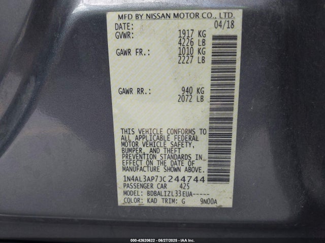 Nissan 2018 2018 1N4AL3AP7JC244744 Image 9