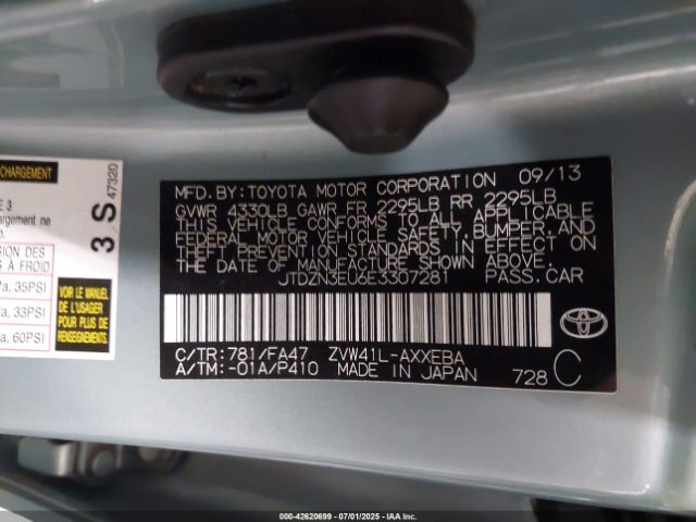 2014 TOYOTA PRIUS V JTDZN3EU6E3307281 Photo 8