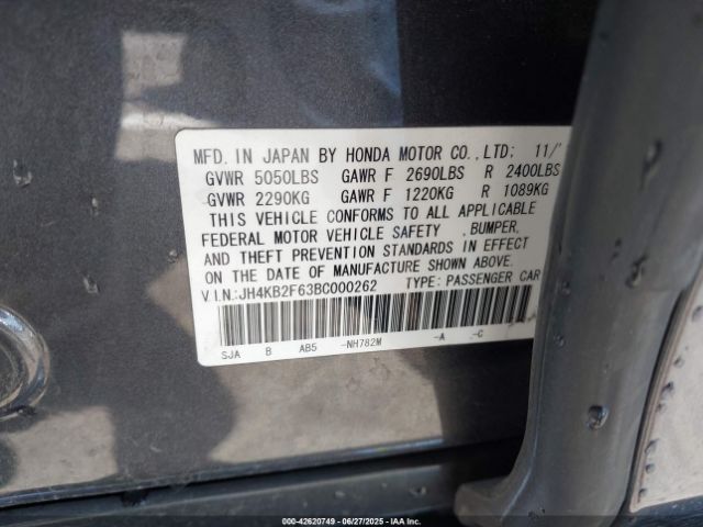 2011 ACURA RL JH4KB2F63BC000262 Photo 8