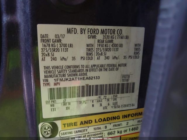 2017 FORD EXPEDITION EL 1FMJK2AT1HEA62133 Photo 8