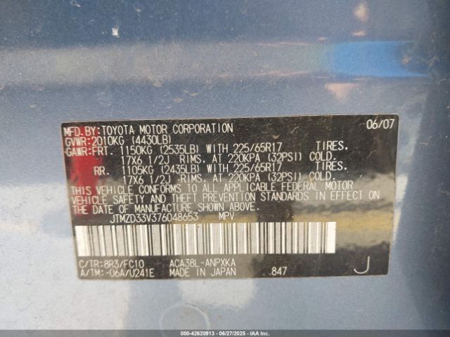 2007 TOYOTA RAV4 JTMZD33V376048653 Photo 8