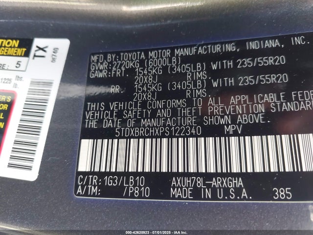 5TDXBRCHXPS122340 Toyota a25a-fxs, 5nm+4nm