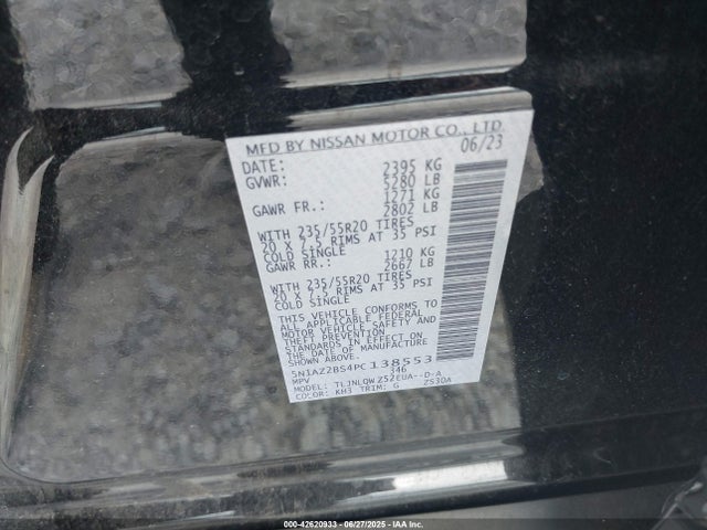 Nissan 2023 2023 5N1AZ2BS4PC138553 Image 9
