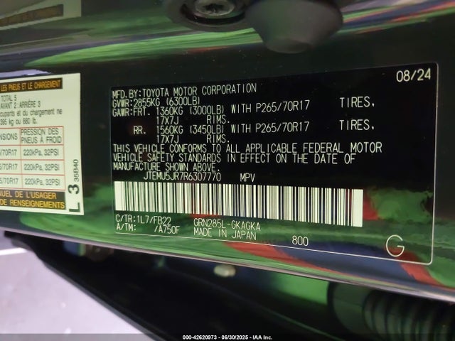 JTEMU5JR7R6307770 Toyota 1gr-fe