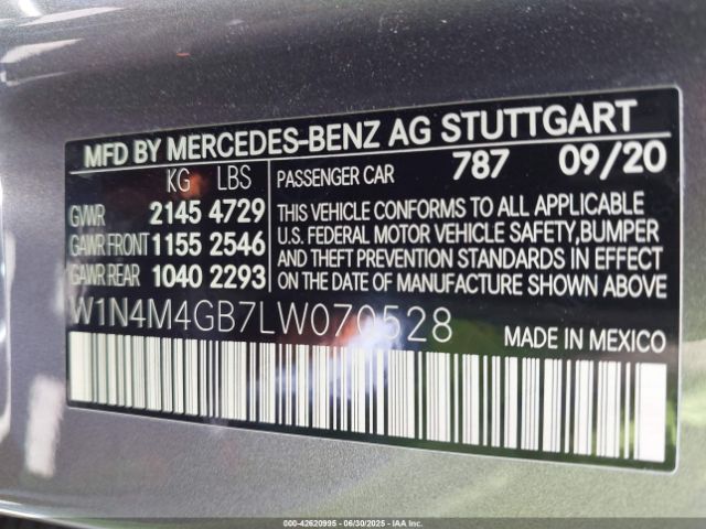 2020 MERCEDES-BENZ GLB 250 W1N4M4GB7LW070528 Photo 8