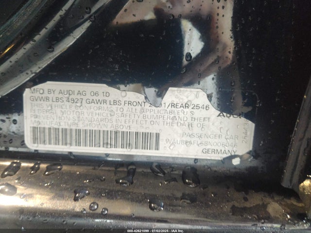 2011 AUDI A4 WAUBFAFL6BN006046 Photo 8