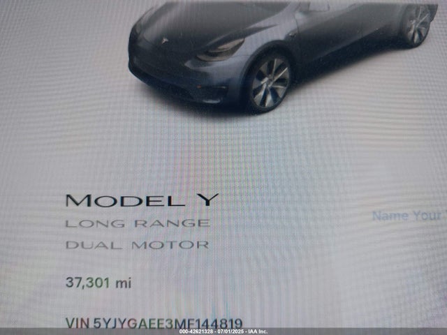 2021 TESLA MODEL Y 5YJYGAEE3MF144819 Photo 6