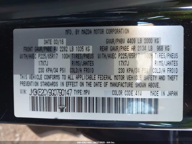 JM3KE2CY9G0790147 Mazda py