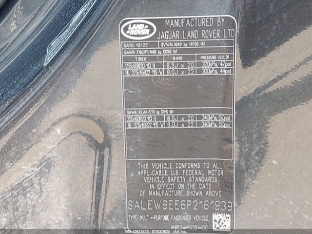 2023 LAND ROVER DEFENDER SALEW6EE6P2161939 Photo 8
