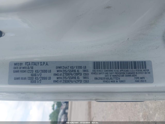 ZFBERFAB1J6L77324 RAM 2018