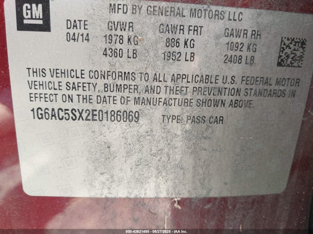 2014 CADILLAC ATS 1G6AC5SX2E0186069 Photo 8
