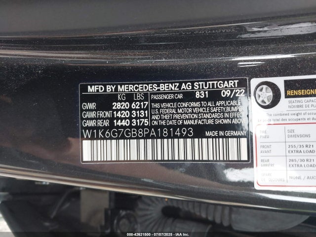 W1K6G7GB8PA181493 Mercedes-Benz m176