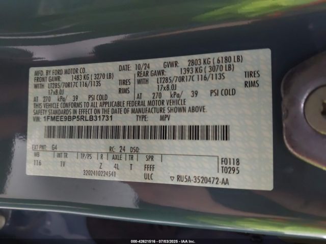 2024 FORD BRONCO 1FMEE9BP5RLB31731 Photo 8