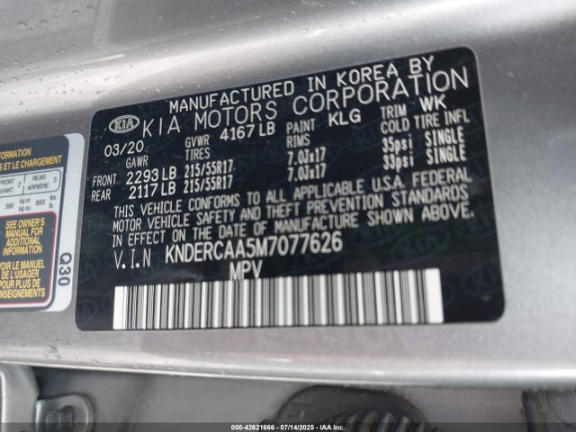 KIA nu mpi 2021 KNDERCAA5M7077626 Image 9