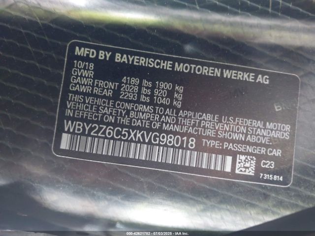 2019 BMW I8 WBY2Z6C5XKVG98018 Photo 8