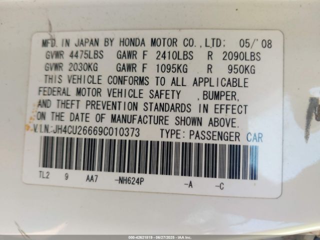 2009 ACURA TSX JH4CU26669C010373 Photo 8