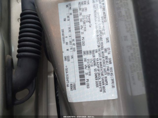 2016 FORD FOCUS 1FADP3F26GL359178 Photo 8