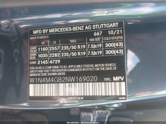 2022 MERCEDES-BENZ GLB 250 W1N4M4GB2NW169020 Photo 8