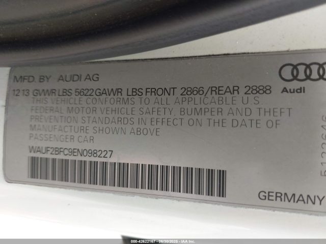 2014 AUDI S6 WAUF2BFC9EN098227 Photo 8