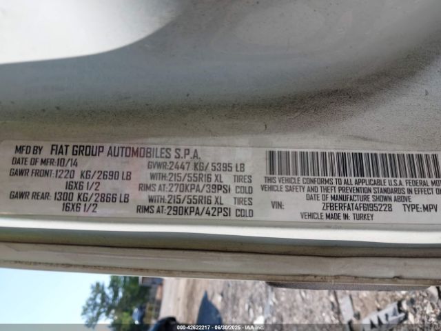 2015 FIAT 500L ZFBERFAT4F6195228 Photo 8