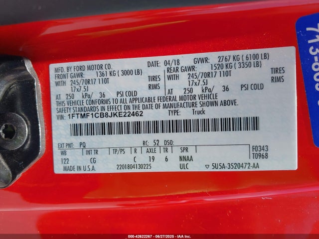 Ford 3.3l tivct 2018 1FTMF1CB8JKE22462 Image 9