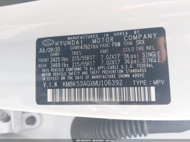 2021 HYUNDAI KONA ELECTRIC KM8K53AGXMU106392 Photo 8