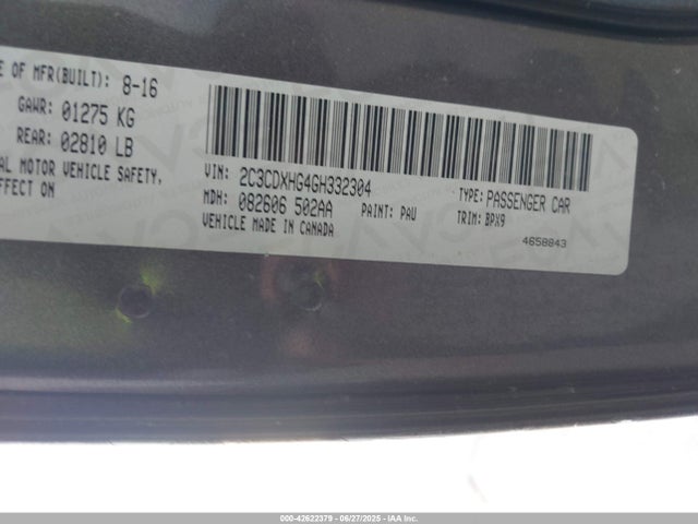 Dodge 2016 2016 2C3CDXHG4GH332304 Image 9