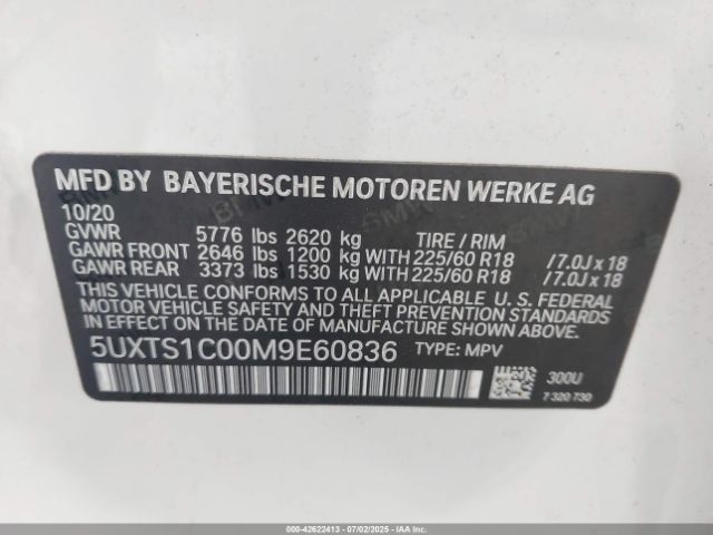 2021 BMW X3 PHEV 5UXTS1C00M9E60836 Photo 8