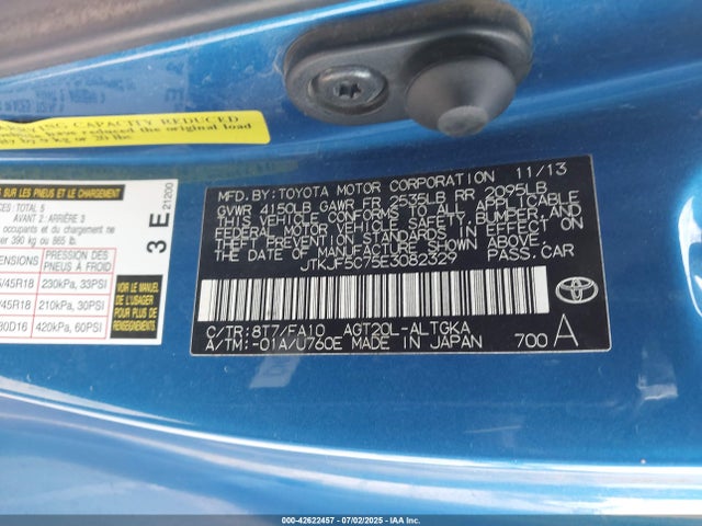 Scion 2ar-fe 2014 JTKJF5C75E3082329 Image 9
