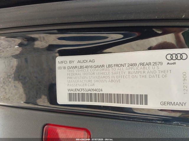 2018 AUDI A5 WAUENCF53JA094024 Photo 8