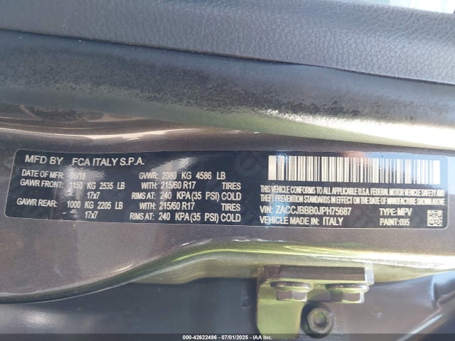 Jeep 2018 2018 ZACCJBBB0JPH75687 Image 9