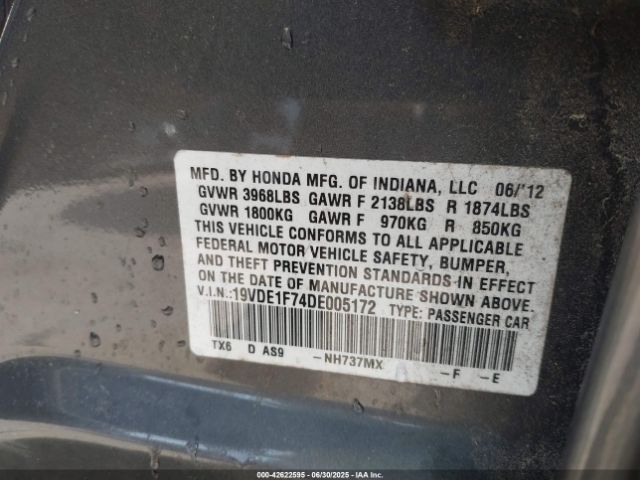2013 ACURA ILX 19VDE1F74DE005172 Photo 8