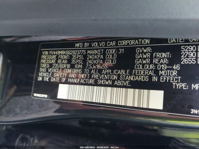 2016 VOLVO XC60 YV449MRK6G2923775 Photo 8